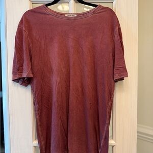 Cotton Citizen Washed Maroon Short Sleeve Crewneck Tee